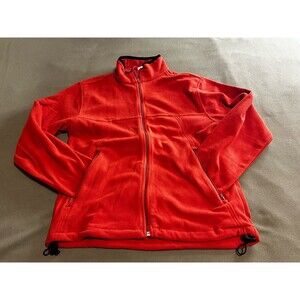 CHESTNUT HILL Women Microfleece Full Zip Jacket Orange Color Small size